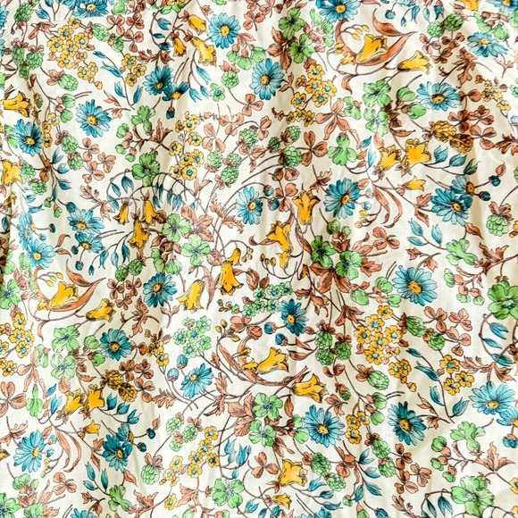Lady Hathaway Fine Floral Print Cotton Button Down Blouse M - Picture 6 of 7